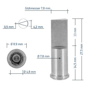 ERSA annealing blade for Independent 75, straight, nickel-plated