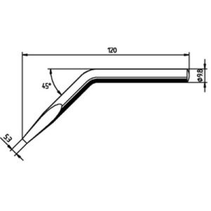 ERSADUR Lötspitze für ERSA 150 S, abgewinkelt, meißelförmig, 5,3 mm