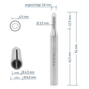 ERSADUR Lötspitze für Multitip C15 / Tip 260, gerade, angeschrägt, 3,6 mm