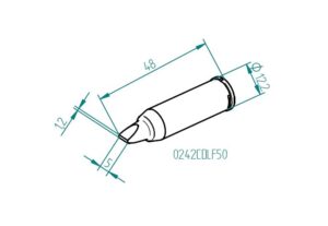 ERSA ERSADUR soldering tip for i-Tool HighPower, straight, chisel-shaped, 5 mm