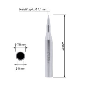 ERSADUR Lötspitze für Multitip C25, gerade, bleistiftspitz, 1,1 mm