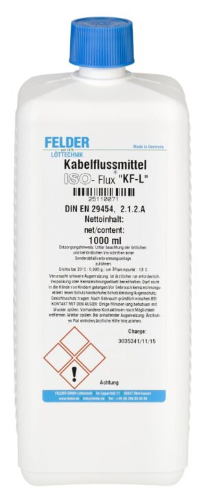 GALLUNOPTIMAL cable flux ISO-Flux for cables and coils, medium activated, ORM1, low-VOC, halogen-free < 0.5 %, 1 L bottle
