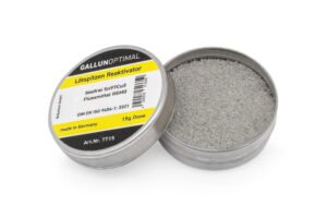 GALLUNOPTIMAL Lötspitzen-Reaktivator, zum Reinigen und Verzinnen von Lötspitzen, abrasiv, Sn97Cu3 bleifrei, 15g Dose mit Klebepad