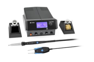 ERSA VARIO2 MK2, ESD 2-channel soldering & hot air station with CHIP-TOOL vario 2x40W & AIR-TOOL 200W, auto standby