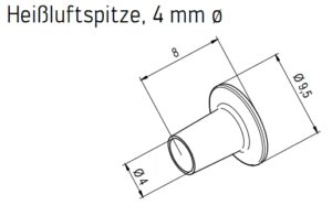 Heißluftdüse für i-Tool AIR S 4,0 mm