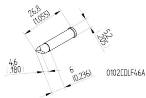 ERSADUR High-Performance-Lötspitze für i-Tool, gerade, meißelförmig, asymmetrisch 4,6 mm