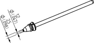 Entlötspitze für X-Tool Vario, Durchmesser innen 1,2 mm, außen 2,5 mm, hochverzinnt