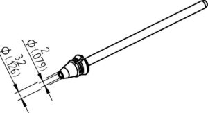 Entlötspitze für X-Tool Vario, Durchmesser innen 2,0 mm, außen 3,2 mm, hochverzinnt