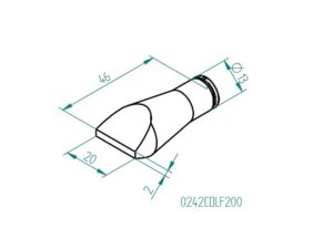 ERSADUR Lötspitze für i-Tool HighPower, gerade, meißelförmig, 20 mm